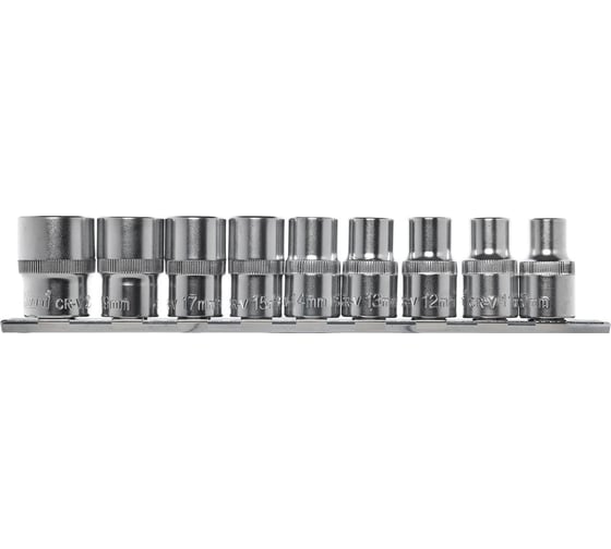 Набор головок торцевых (9 шт; 10-22 мм; 1/2DR) KRAFT KT 700312 1