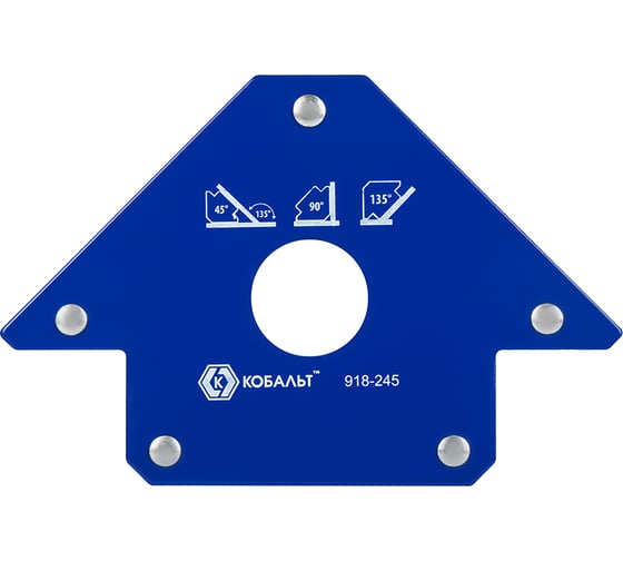 Угольник магнитный Стрелка (100 мм; 3 угла; до 22 кг) КОБАЛЬТ 918-245