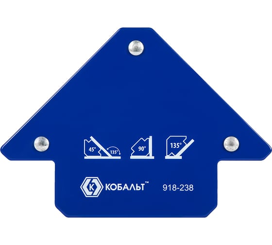 Угольник магнитный Стрелка (80 мм; 3 угла; до 11 кг) КОБАЛЬТ 918-238