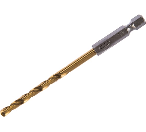 Сверло по металлу (4.5х47х80 мм; HSS-TIN; HEX1/4) ELITECH 1820.106600 1