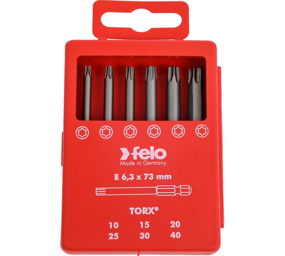 Набор бит Tx Industrial 70 мм в кейсе, 6 шт. Felo 03691716 1