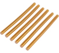 Стержни клеевые 11x200 мм, золотистые с блестками, 6 шт ТУНДРА 4967887