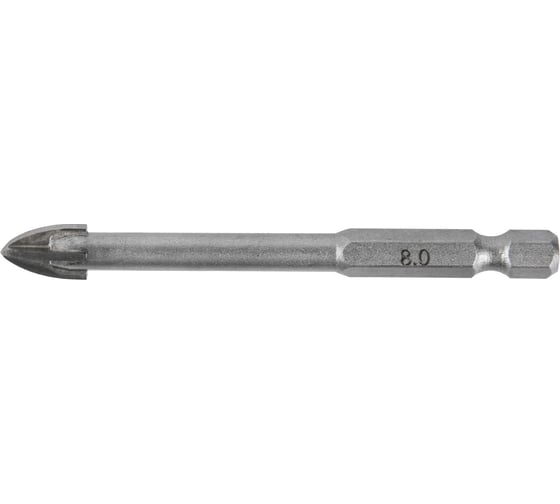 Сверло по стеклу, кафелю (8х85 мм) ELITECH 1820.105000 193827 1