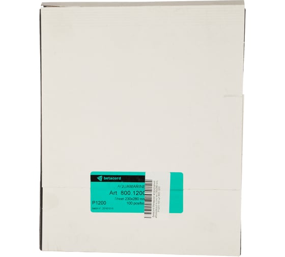 Абразивный лист Aquamarine (230х280 мм; Р1200; 100 шт.) Betacord 800.1200