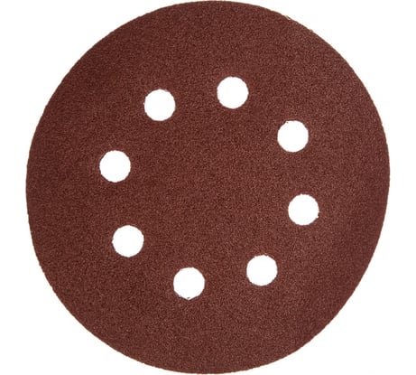 Круг абразивный на ворсовой основе под "липучку" с отверстием (фибра) 125мм Р 60 (10шт.) TORGWIN KS12560