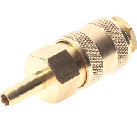 Быстроразъем пневматический Эврика с клапаном елочка 6мм латунь ER-BSE1-2SH 935721