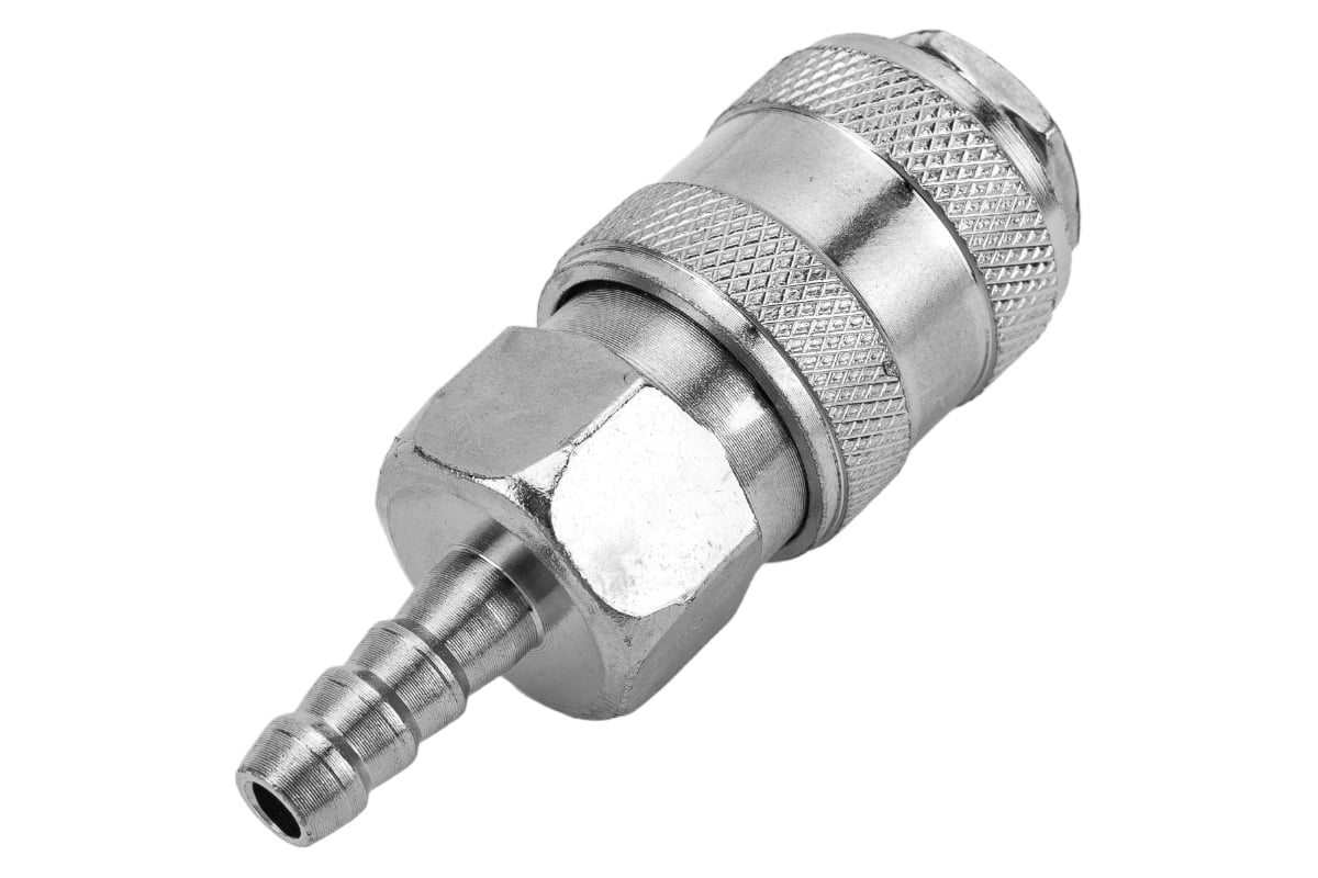 Быстроразъем пневматический с клапаном - елочка 6 мм ЭВРИКА ER-SE1-2SH ...