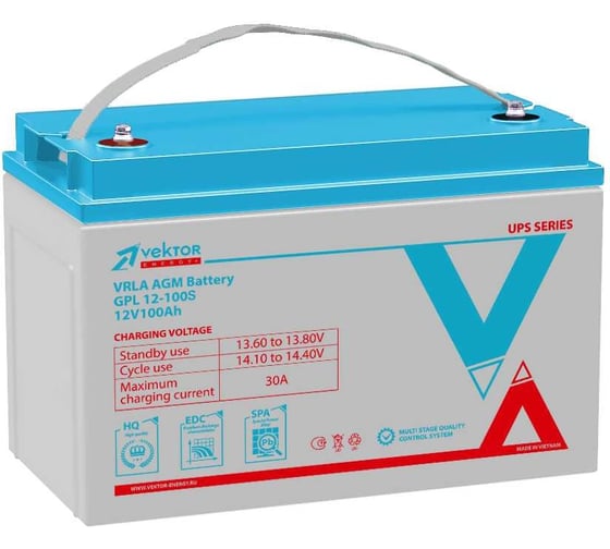 Аккумуляторная батарея GPL 12-100S Vektor Energy 51330 1
