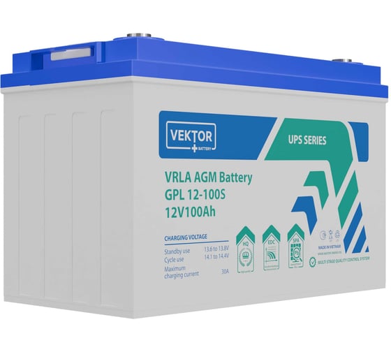 Аккумуляторная батарея GPL 12-100S Vektor Energy 51330