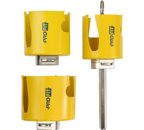 Набор коронок универсальный 3 шт. Click & Drill, 60-80 мм, в тубе ProFit L9086080DT2