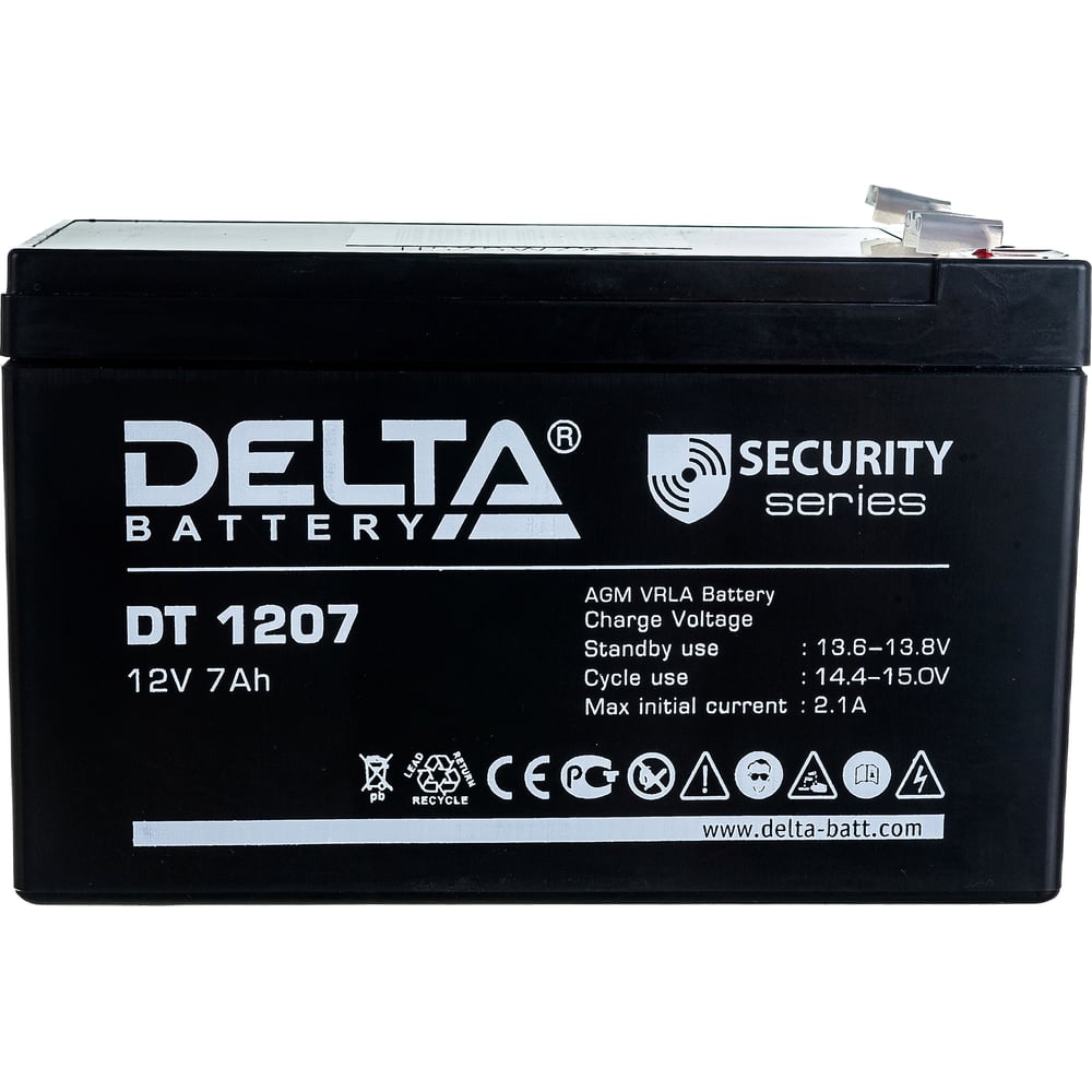 Аккумуляторная батарея Delta DTM 1207 (12В 7,2Ач) 151х65х94 мм