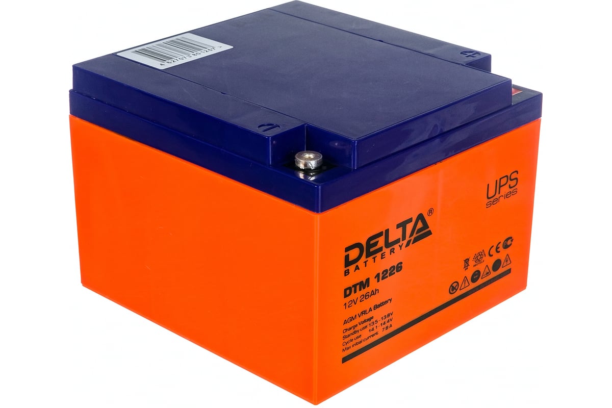 Dtm 1226. Delta Battery DTM 1226 12в 26 а·ч. Delta DTM 1226 (12в/26 а·ч). Delta DTM 1226 (12в/26ач).