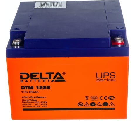 Батарея аккумуляторная Delta DTM 1226