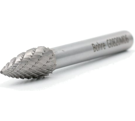 Борфреза твердосплавная Bohre сфероконическая с заостренным концом, тип G 08-20-М-06-L65 КБ001430