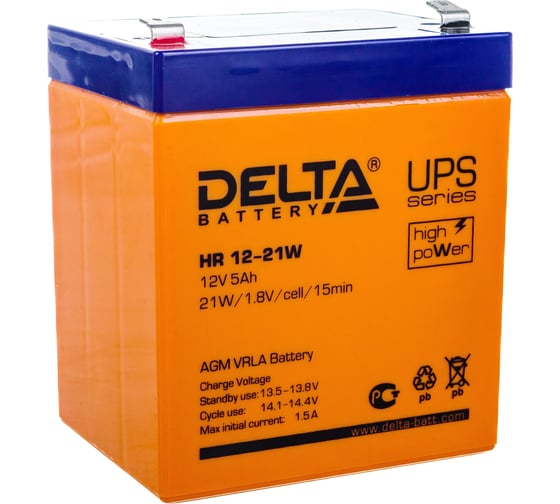 Батарея аккумуляторная Delta HR 12-21 W