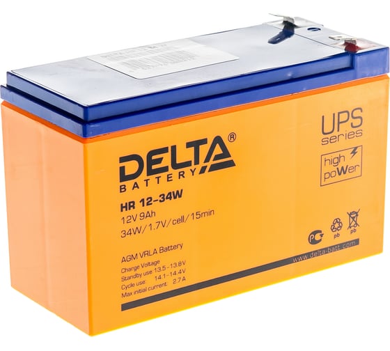 Батарея аккумуляторная Delta HR 12-34 W