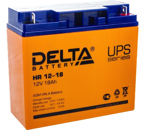 Батарея аккумуляторная Delta HR 12-18