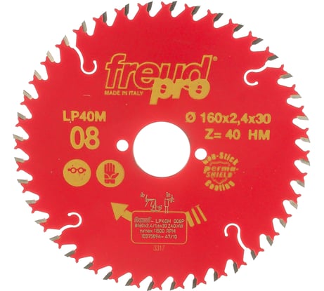 Диск пильный по дереву LP40M (160х30 мм; 40Z) FREUD PRO LP40M008