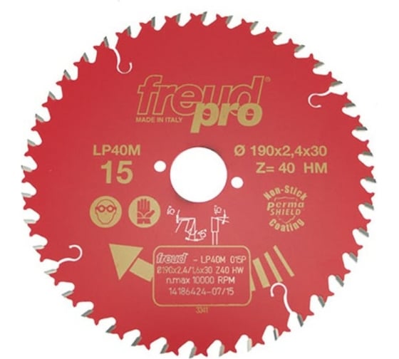 Диск пильный по дереву LP40M (190х30 мм; 40Z) FREUD PRO LP40M015 1