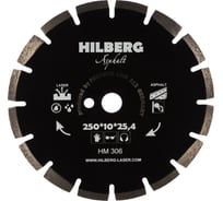 Диск алмазный отрезной по асфальту Hard Materials Лазер (250x25.4 мм) Hilberg HM306