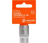 Головка торцевая шестигранная (13 мм; 1/2" DR; пластиковый подвес) Airline AT-S12-06
