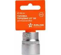 Головка торцевая шестигранная (24 мм; 1/2" DR; пластиковый подвес) Airline AT-S12-16