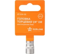 Головка торцевая шестигранная (9 мм; 1/4" DR) Airline AT-S14-05