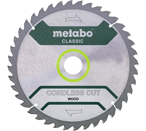 Диск пильный Cordless Cut Classic (165x20 мм; 18Z; WZ20; блистер) Metabo 628650000 1