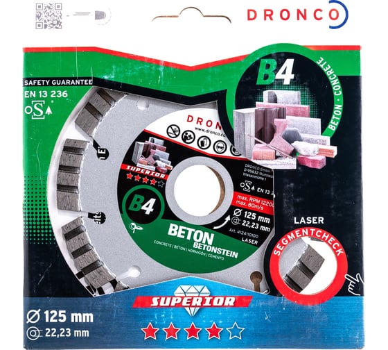 Диск алмазный B4 LT56 (125x2.2x22.23 мм) DRONCO 4124110100