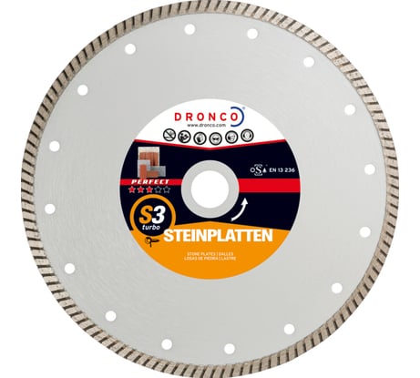 Диск алмазный S3 Turbo F (125x2.2x22.23 мм) DRONCO 4123460100