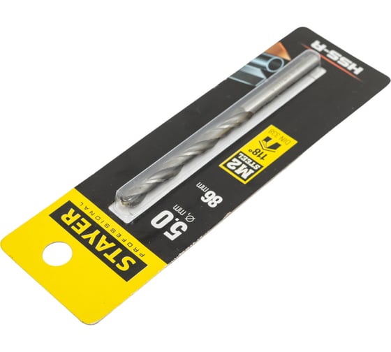 Сверло Professional по металлу HSS-R (5х52х86 мм; М2; DIN 338) Stayer 29602-5
