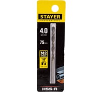 Сверло Professional по металлу HSS-R (4х43х75 мм; М2; DIN 338) Stayer 29602-4
