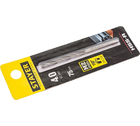 Сверло Professional по металлу HSS-R (4х43х75 мм; М2; DIN 338) Stayer 29602-4
