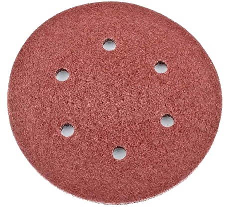 Лист шлифовальный (5 шт; 150 мм; 6 отверстий; Р80) для эксцентриковых шлифмашин REDVERG 6624193