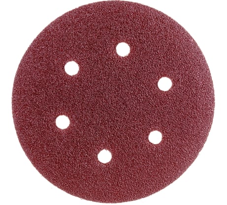 Лист шлифовальный (5 шт; 150 мм; 6 отверстий; Р40) для эксцентриковых шлифмашин REDVERG 6624191
