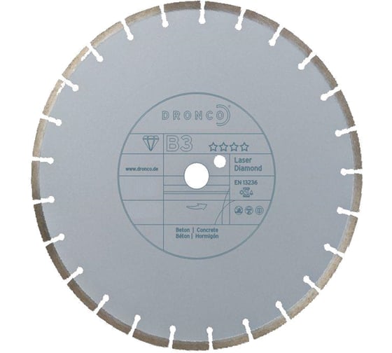Диск алмазный по бетону B3 (350х2.8х25.4 мм) DRONCO 4350630