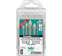 Набор свёрл по керамике и стеклу CeramicMaster (4/5/6/8/10 мм, 5 шт.) Heller 24942