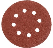 Лист шлифовальный (5 шт; 125 мм; 8 отверстий; Р40) для эксцентриковых шлифмашин REDVERG 6624235