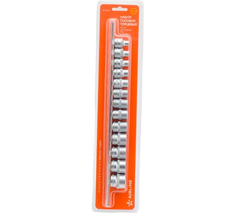 Набор головок торцевых шестигранных (13 шт; 3/8" DR; 6-19 мм) Airline AT-13-27
