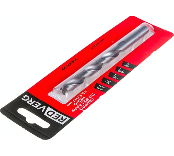 Сверло по металлу HSS-G (8.5х75х117 мм) REDVERG 6621053