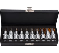 Набор насадок торцевых с вставками-битами SPLINE (1/2" DR; M4-M13; 10 шт) KRAFT KT 700689