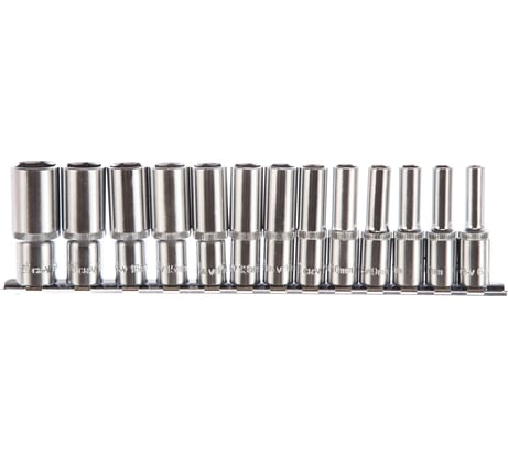Набор головок торцевых удлиненных (13 шт; 3/8" Dr; 6-19 мм) KRAFT KT 700317