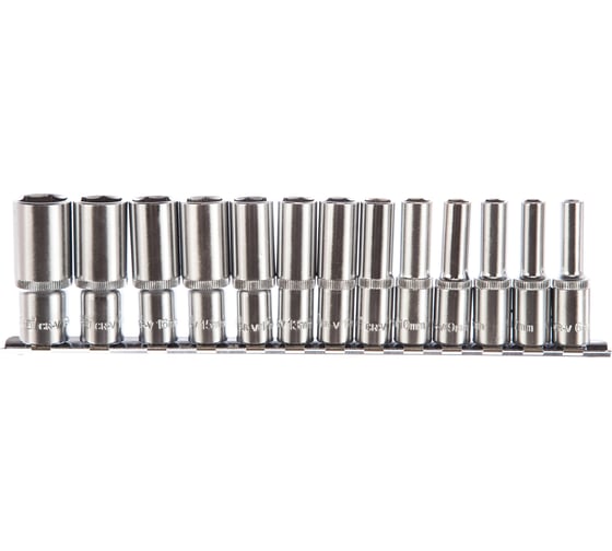 Набор головок торцевых удлиненных (13 шт; 3/8" Dr; 6-19 мм) KRAFT KT 700317 1