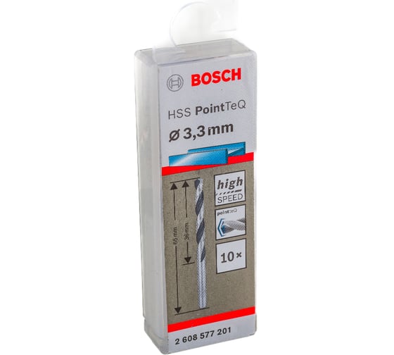 Сверло по металлу PointTeQ (3.3х65 мм; 10 шт.) Bosch 2608577201