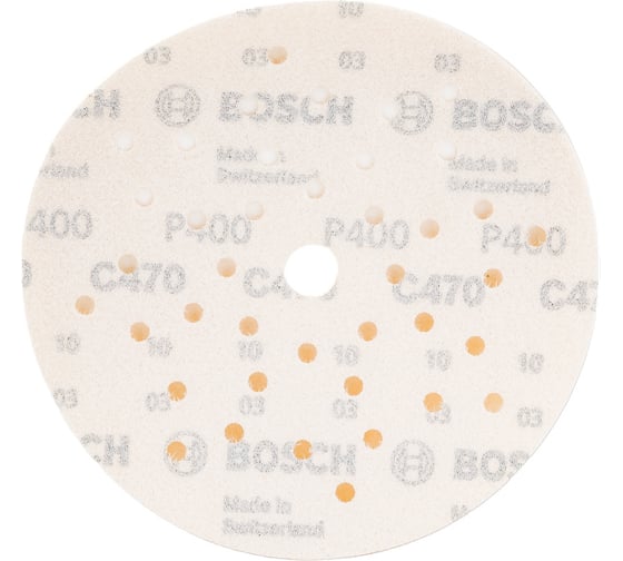 Круги шлифовальные C470 Best for Wood+Paint Multihole (125 мм, K400, 50 шт.) Bosch 2608621014