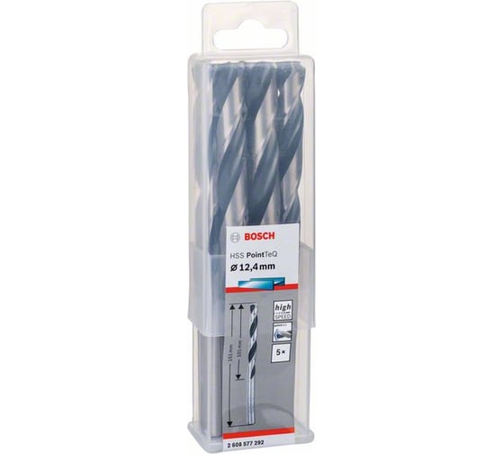 Сверло по металлу HSS PointTeQ, 12.4х101х151 мм, 5 шт. Bosch 2608577292