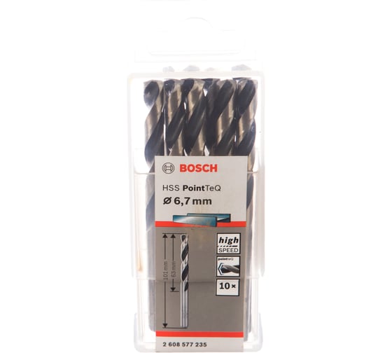 Сверло по металлу PointTeQ (6.7х101 мм; 10 шт.) Bosch 2608577235