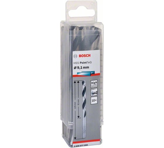 Сверло по металлу PointTeQ (9.1х125 мм; 10 шт.) Bosch 2608577259