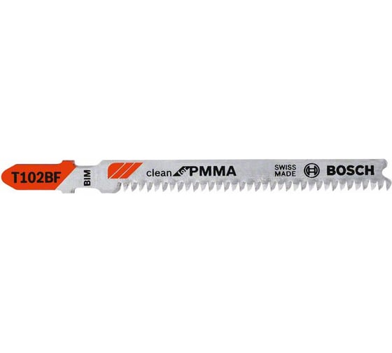 Пилки для пластика T102BF CLEANPMMA (91 мм, шаг 1.8 мм) Bosch 2609256C59