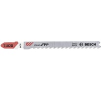 Пилки для пластика T102D CLEANPP (100 мм, шаг 4 мм) Bosch 2609256C56